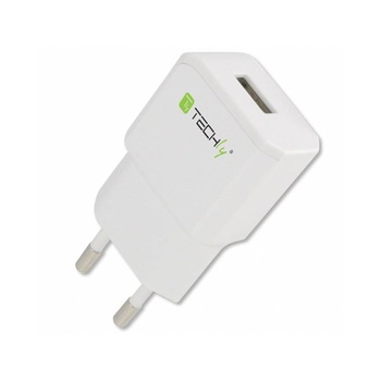 Incarcator de retea Techly, Slim, USB, 5V, 2.1A, Alb Incarcator de retea Techly, Slim, USB, 5V, 2.1A, Alb
