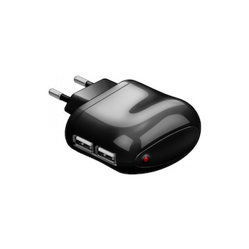 Incarcator de retea Techly, 2 x USB, 5V, 2.1A, Negru Incarcator de retea Techly, 2 x USB, 5V, 2.1A, Negru