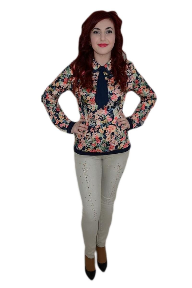 Blug tineresc cu strasuri aplicate,D&J Exclusive, Bej