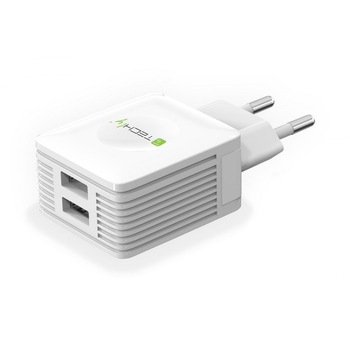 Incarcator cu dublu port USB pentru bricheta masinii, Techly, 2.1 A, 5V Incarcator cu dublu port USB pentru bricheta masinii, Techly, 2.1 A, 5V