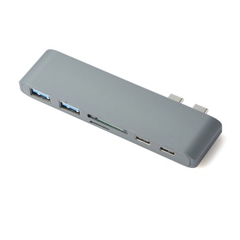 Hub compatibil Apple Macbook Pro, 6 porturi de iesire Hub compatibil Apple Macbook Pro, 6 porturi de iesire