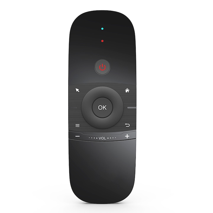 Telecomanda smart, WeChip, cu Air Mouse si tastatura full Qwerty pentru Android TV, PC, Mac, Proiector, TV box