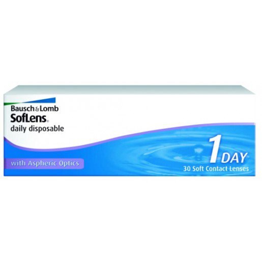 Lentile de contact cu dioptrie -8.00, Bausch&Lomb SofLens daily disposable, 30 buc/cutie