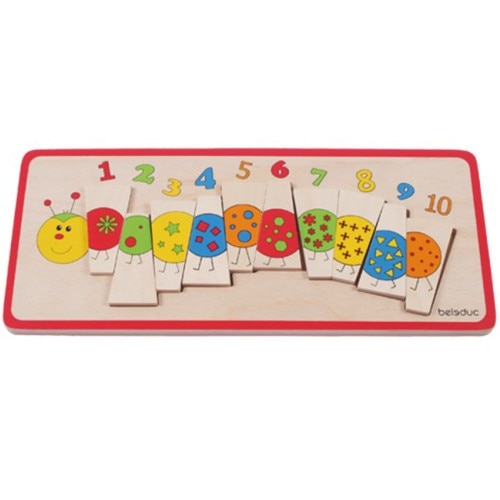 Puzzle Beleduc din Lemn Omida cu Numere