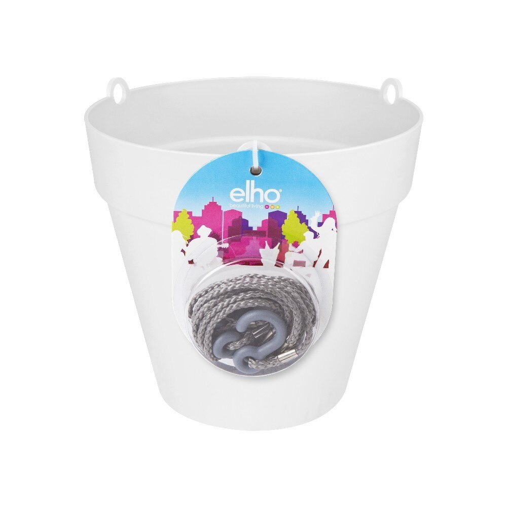 Ghiveci Agatator Loft Urban cu diametrul de 20 cm alb