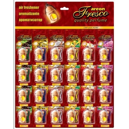 Odorizant auto lichid Areon Fresco Placa 24 bucati