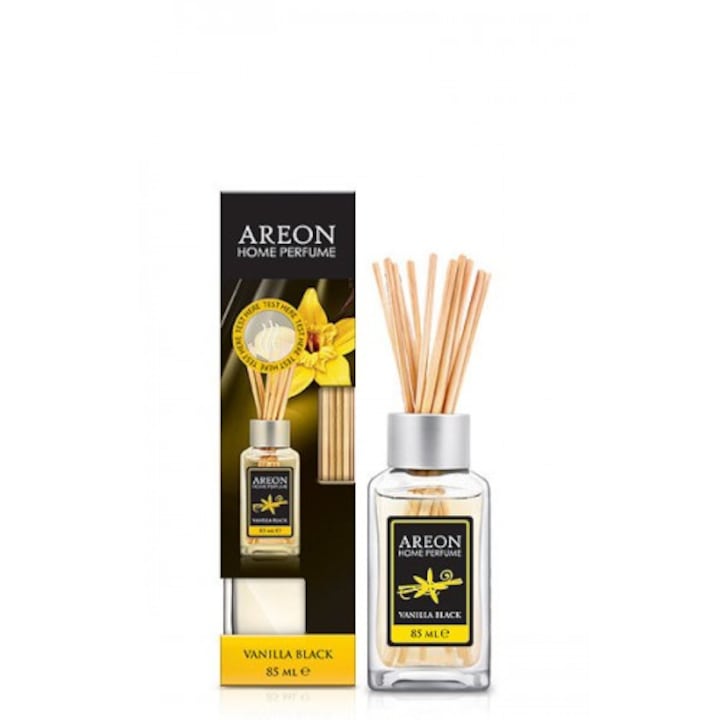 Odorizant cu betisoare Areon Home Perfume 85 ml Vanilla Black