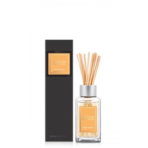 Odorizant cu betisoare Areon Home Perfume 85 ml Gold Amber Black Line