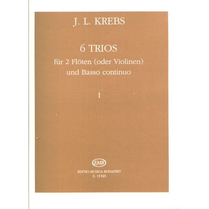 Krebs, Johann Ludwig: 6 Trios für 2 Flöten (oder Violinen) und Basso Continuo 1