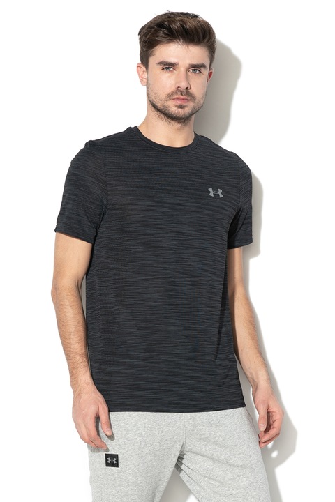 Under Armour, Tricou pentru fitness Vanish, Negru/Gri inchis, S