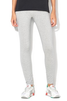 Under Armour, Colanti cu banda logo in talie, pentru fitness, Gri deschis melange Under Armour, Colanti cu banda logo in talie, pentru fitness, Gri deschis melange