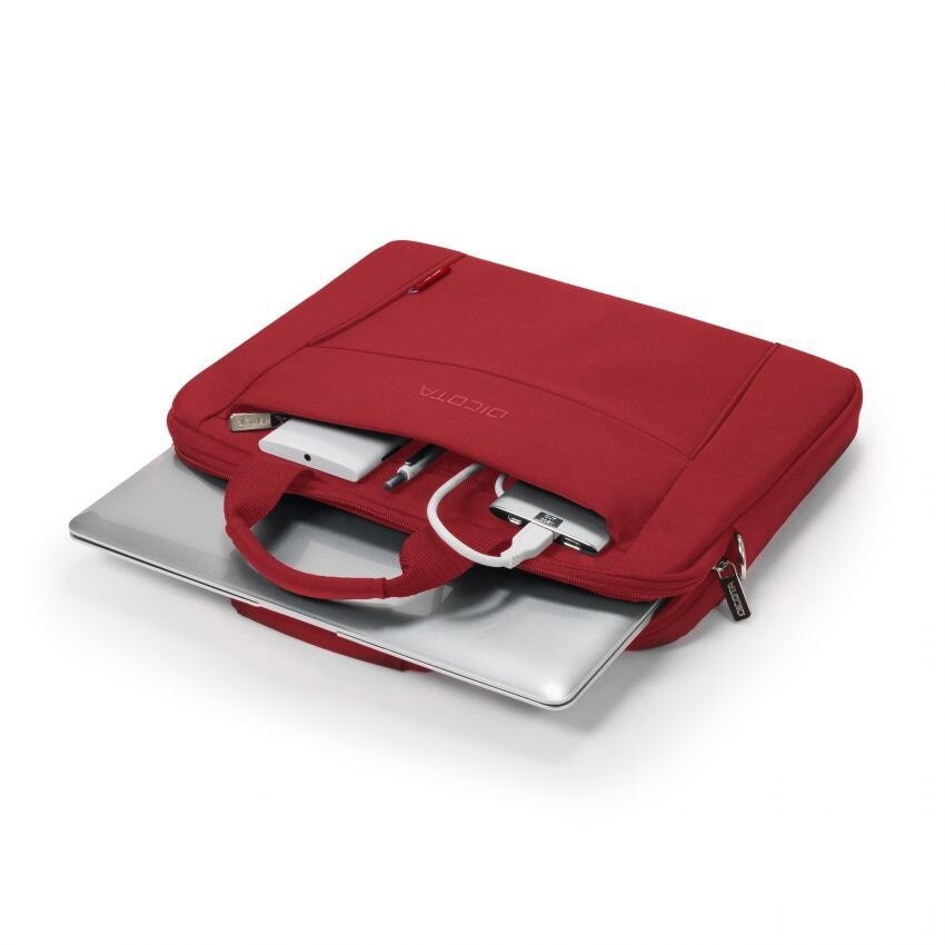 Servieta laptop Dicota, Poliester, Rosu, 14.1"