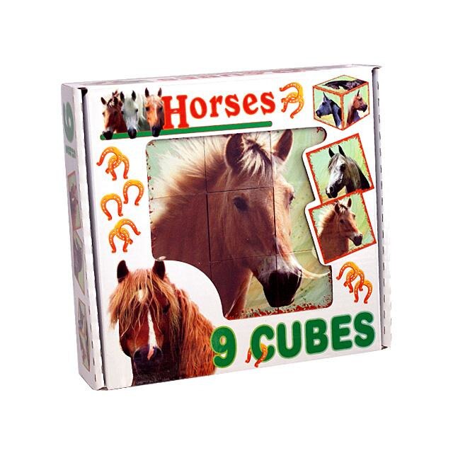 Puzzle MTS Cuburi de povesti cu cai set 9 piese