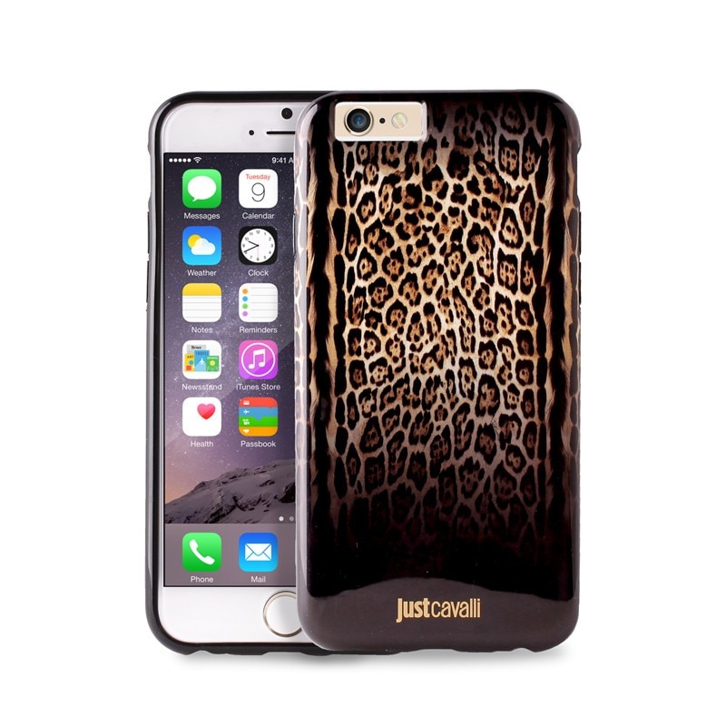Husa de protectie JUST CAVALLI, Leopard, Iphone 6/6s, Maro