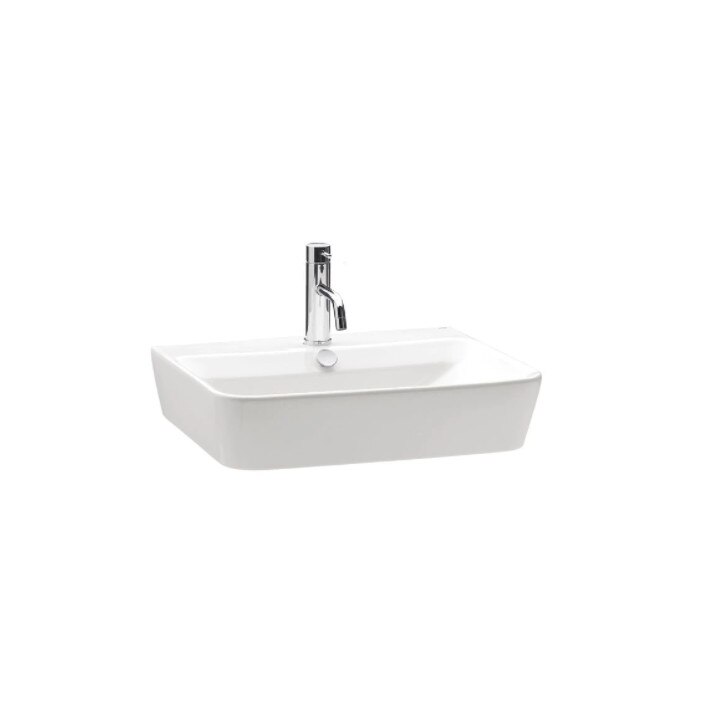 Lavoar Gala Emma pe blat, dreptunghiular, 45x55 cm, alb