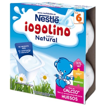 Gustare pe baza de lapte Nestle iogoLino Plain, 4 x 100 g, de la 6 luni Gustare pe baza de lapte Nestle iogoLino Plain, 4 x 100 g, de la 6 luni