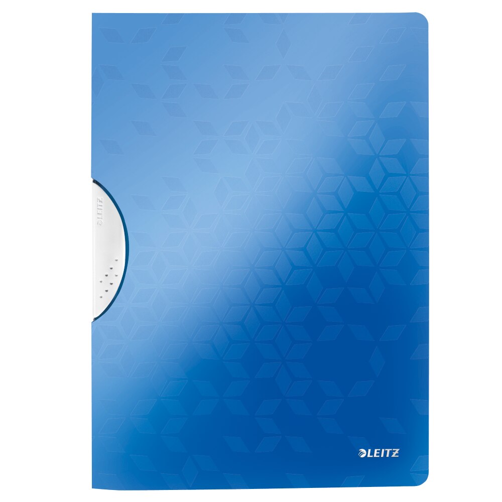Dosar cu clip Leitz Wow ColorClip, PP, albastru metalizat