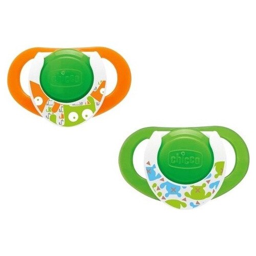 Set 2 Suzete din Silicon Chicco Physio Compact Lumi 12 Luni+