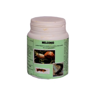 Pesticid impotriva melcilor cu cochilie si fara cochilie, Melconid, 200gr Pesticid impotriva melcilor cu cochilie si fara cochilie, Melconid, 200gr