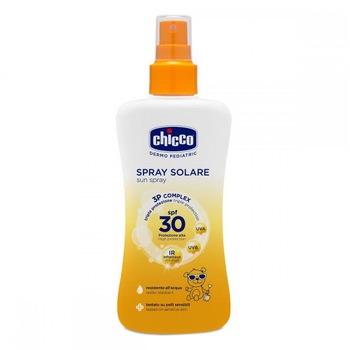 Spray Chicco Protectie Solara Dermopediatrica SPF 30+ 150 ml Spray Chicco Protectie Solara Dermopediatrica SPF 30+ 150 ml