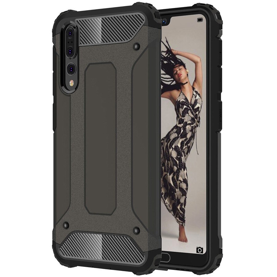 Husa de protectie Armor Rugged pentru Huawei P20 Pro, Negru