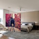 Paravan de Camera ArtDeco din 4 Panouri Peisaj Cale ferata 140 x 150 cm