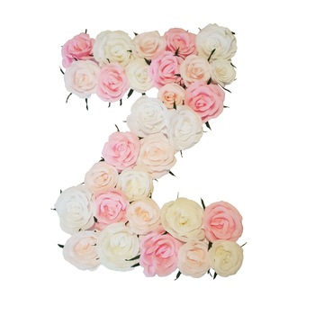 Litera volumetrica Z Handmade Minis Boutique, alb cu roz Litera volumetrica Z Handmade Minis Boutique, alb cu roz