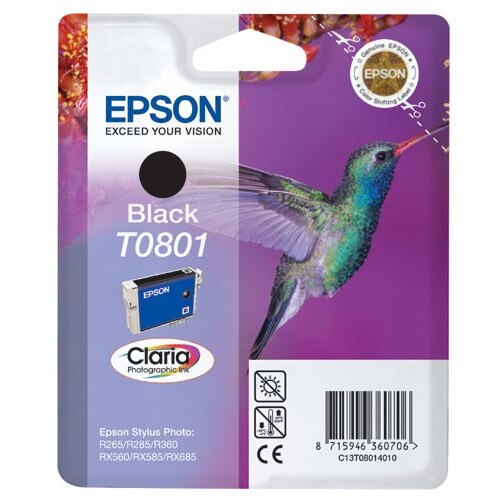 Cartus cerneala Epson T080140 pentru Stylus Photo R265/360/RX560, Black