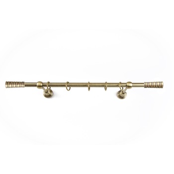 Galerie metalica 200 cm pentru perdele, simpla, model Form, grosime 16 mm, auriu antic, KIT COMPLET Galerie metalica 200 cm pentru perdele, simpla, model Form, grosime 16 mm, auriu antic, KIT COMPLET