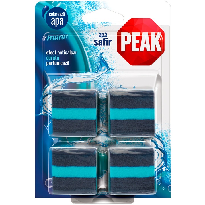 Tablete Peak Wc Apa Safir Marin, 4 x 50g