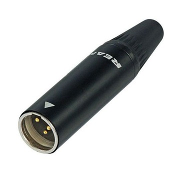 Conector Mini XLR Tata cu 3 Pini Rean RT3MC-B Conector Mini XLR Tata cu 3 Pini Rean RT3MC-B