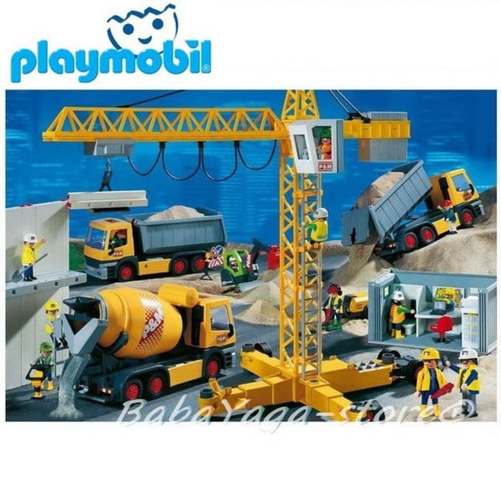 Детски пъзел с фигурка Playmobil Строителна площадка, 100 части, Многоцветен