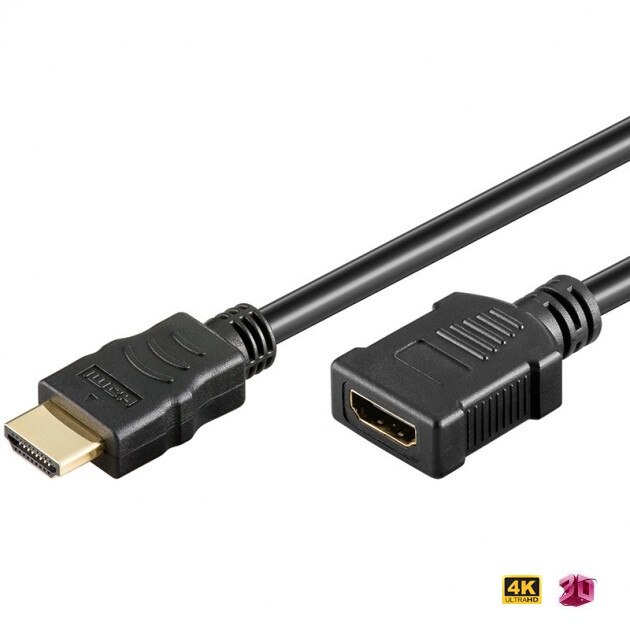 Extensie cablu Techly, HDMI / HDMI V1.4 M / F Ethernet, 7.5 m, Negru