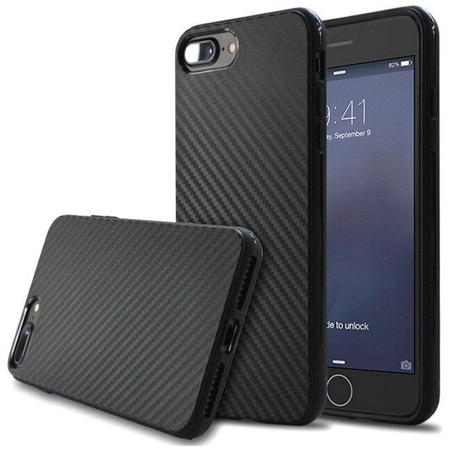 Husa Apple iPhone 8 Plus i-Zore Carbon Fiber Negru