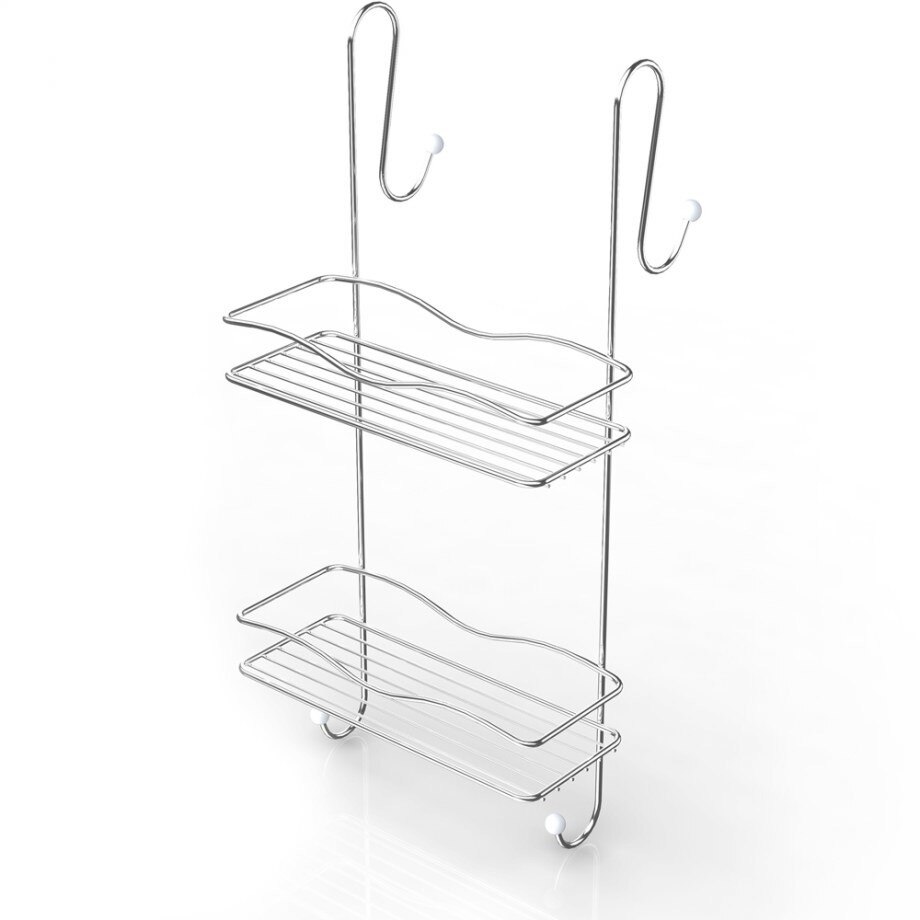 Etajera universala, Tekno-Tel cromata, doua nivele , dimensiune 30x13x61