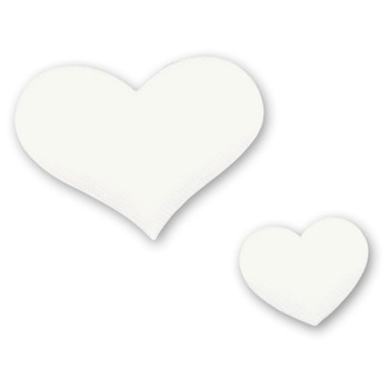 Inimi satin, 13mm-26mm, 43buc/pac, Alb - Meyco Inimi satin, 13mm-26mm, 43buc/pac, Alb - Meyco