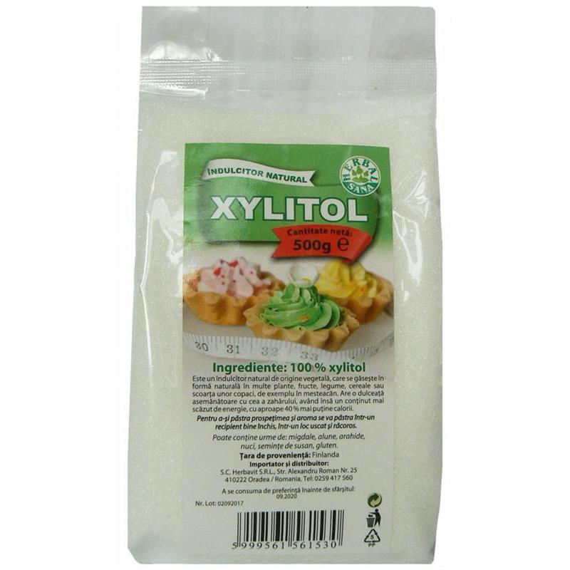 Indulcitor Natural Xylitol 500gr Herbavit