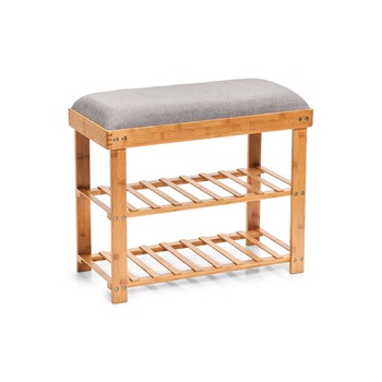 Suport de pantofi,2 rafturi +bancuta poliester Suport de pantofi,2 rafturi +bancuta poliester