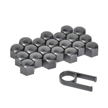 Set 21 bucati capace de prezoane, Automax, de 19mm, Negru Set 21 bucati capace de prezoane, Automax, de 19mm, Negru