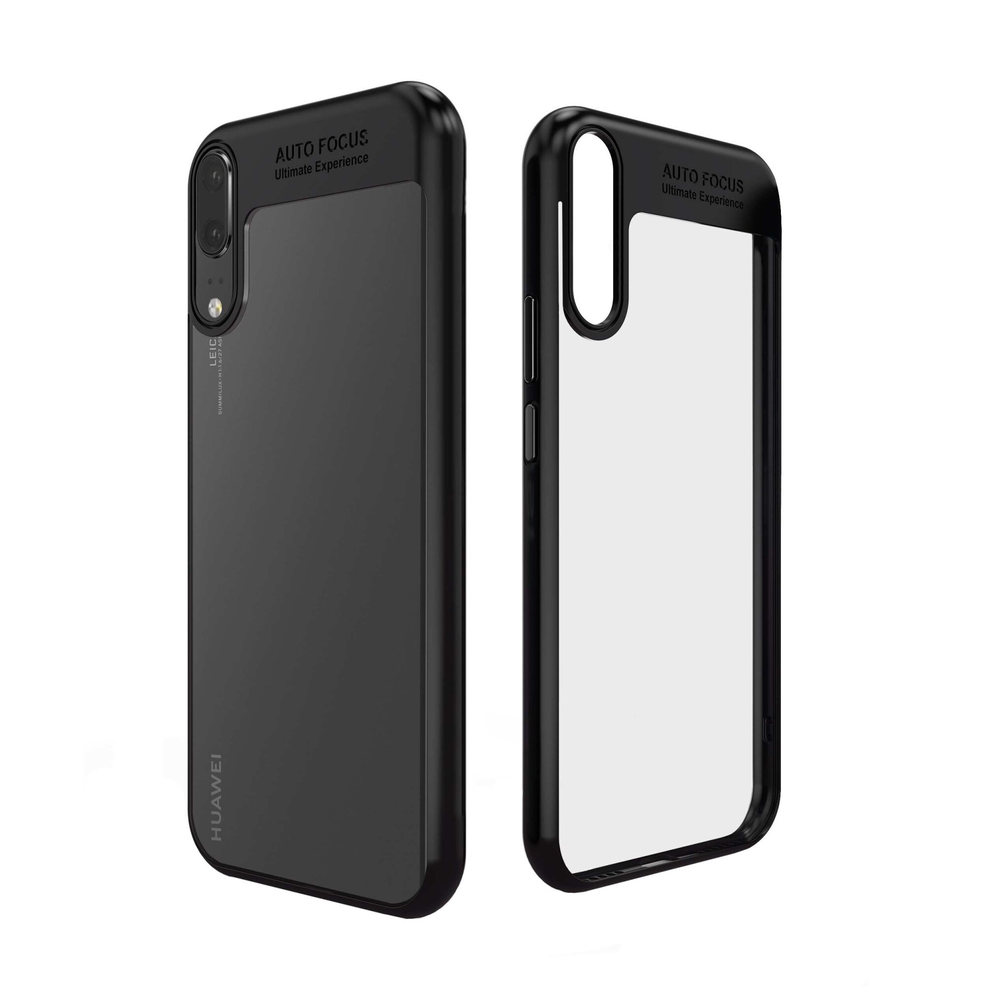 Husa de protectie ultraslim pentru Huawei P20, carcasa spate, hardcase, Negru