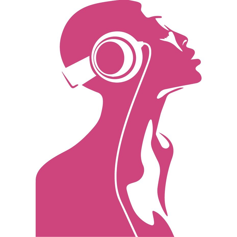 Sticker auto - Muzica - Magenta - 35x50 cm