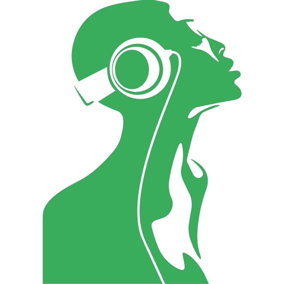 Sticker auto - Muzica - Verde - 35x50 cm