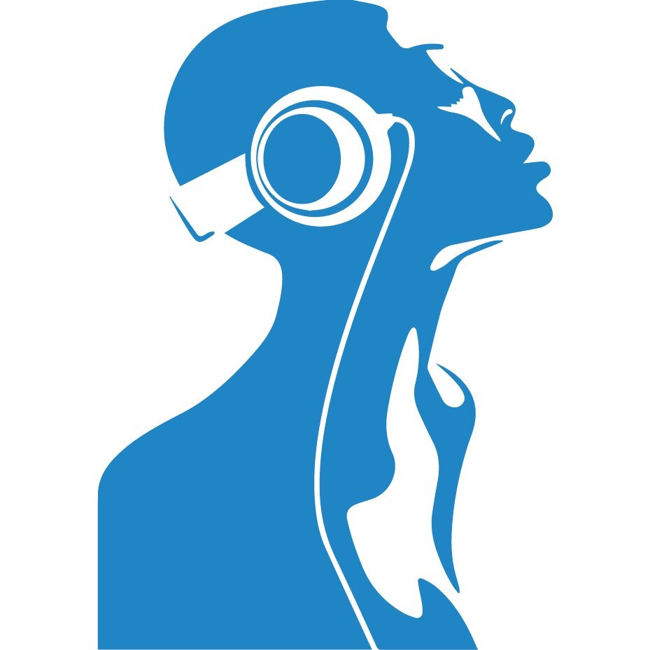 Sticker auto - Muzica - Albastru - 35x50 cm