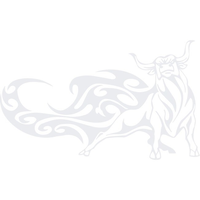 Sticker auto - Taur - Alb polar - 35x21 cm