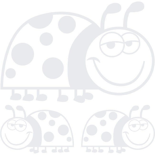 Sticker auto - Buburuze relaxate - Alb polar - 1 buc 25x17 cm / 2 buc 12x8 cm