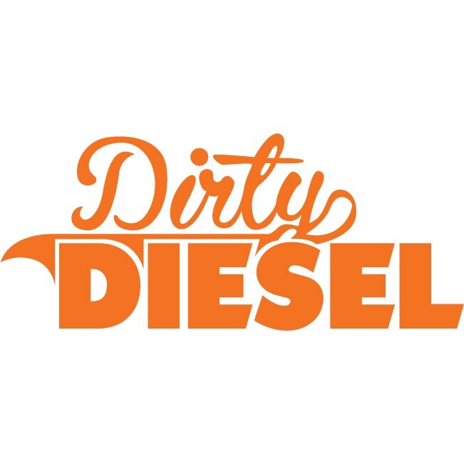 Sticker auto - Dirty Diesel - Portocaliu - 25x11 cm