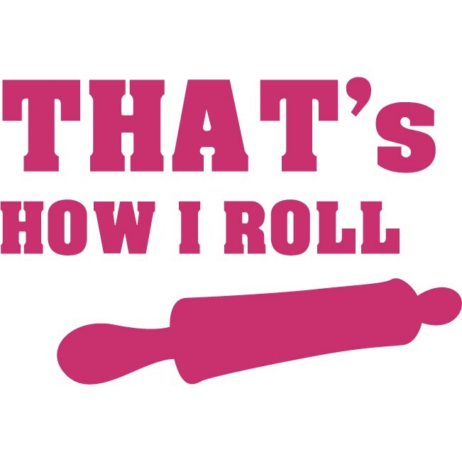 Sticker auto - How I roll - Magenta - 25x17 cm