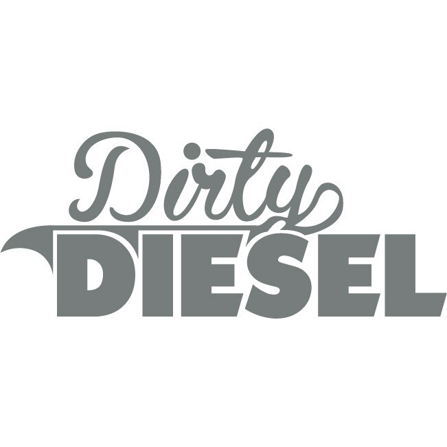 Sticker auto - Dirty Diesel - Gri Metal - 25x11 cm