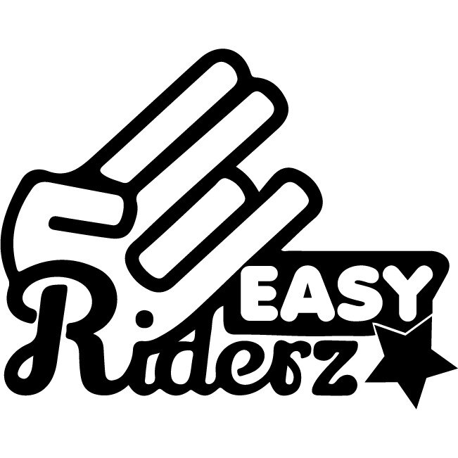 Sticker auto - Easy Riderz - Negru - 25x20 cm