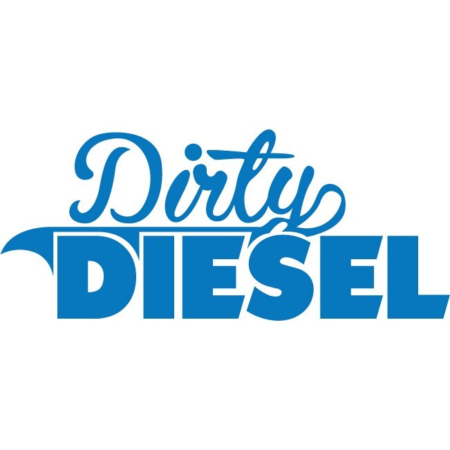Sticker auto - Dirty Diesel - Albastru - 25x11 cm